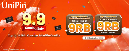 UniPin 9.9 Gaming Sale – Top Up UniPin Voucher dan UniPin Credits Sekarang Juga!